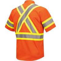 4442 Ultra Cool Short-Sleeved Safety Shirt, Cotton, Small, High Visibility Orange EastCoast Offshore Supplies