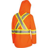 5626W The Rock Women's 300D  Quilted Safety Parka, Polyester/Polyurethane, High Visibility Orange, X-Small EastCoast Offshore Supplies