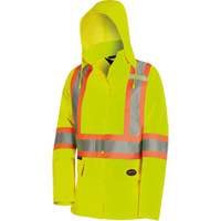 5628W The Rock Women's 300D  Quilted Safety Parka, Polyester/Polyurethane, High Visibility Lime-Yellow, X-Small EastCoast Offshore Supplies