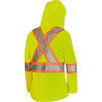 5628W The Rock Women's 300D  Quilted Safety Parka, Polyester/Polyurethane, High Visibility Lime-Yellow, X-Small EastCoast Offshore Supplies