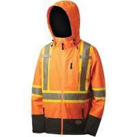 5220 Softshell Waterproof Premium  Safety Jacket, Polyester, High Visibility Orange, 2X-Large EastCoast Offshore Supplies