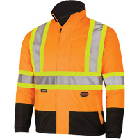5770 Waterproof Reversible Safety Jacket, Polyester/Polyurethane, High Visibility Orange, Small EastCoast Offshore Supplies