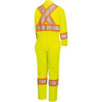5999AW Women's High-Visibility Traffic Safety Coveralls, X-Small, High Visibility Lime-Yellow EastCoast Offshore Supplies