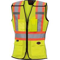 489 Women's High-Visibility Safety Tear-Away Vest, High Visibility Lime-Yellow, X-Small, Polyester EastCoast Offshore Supplies