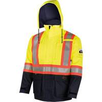 4485 Manteau de s&eacute;curit&eacute; Defender antistatique/ignifuge/anti-arc &eacute;lectrique en trilamin&eacute;, Petit, Noir/Jaune haute visibilit&eacute;, 11 cal/cm² EastCoast Offshore Supplies
