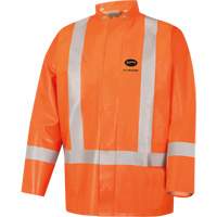 5990J Manteau de s&eacute;curit&eacute; imperm&eacute;able tr&egrave;s robuste ignifuge et r&eacute;sistant aux arcs &eacute;lectriques, Petit, Orange haute visibilit&eacute;, 11 cal/cm² EastCoast Offshore Supplies