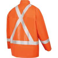 5990J Manteau de s&eacute;curit&eacute; imperm&eacute;able tr&egrave;s robuste ignifuge et r&eacute;sistant aux arcs &eacute;lectriques, Petit, Orange haute visibilit&eacute;, 11 cal/cm² EastCoast Offshore Supplies