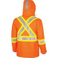 5884 Manteau imperm&eacute;able ignifuge et r&eacute;sistant aux arcs &eacute;lectriques avec capuchon Flash-Gard, Petit, Orange haute visibilit&eacute;, 51 cal/cm² EastCoast Offshore Supplies