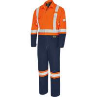 7702BBT FR-Tech&reg; 2-Tone Safety Coverall, Size 40 (Tall), Navy Blue/Orange, 10 cal/cm² EastCoast Offshore Supplies