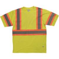 Chemise de s&eacute;curit&eacute; &agrave; manches courtes, Coton, T-petit, Jaune lime haute visibilit&eacute; EastCoast Offshore Supplies