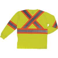 T-shirt de s&eacute;curit&eacute; &agrave; manches longues, Coton, T-petit, Jaune lime haute visibilit&eacute; EastCoast Offshore Supplies