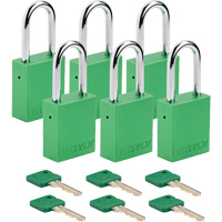 Cadenas de s&eacute;curit&eacute;, Cadenas de s&eacute;curit&eacute;, Cl&eacute;s identiques, Aluminium, Largeur de 1-1/2" EastCoast Offshore Supplies
