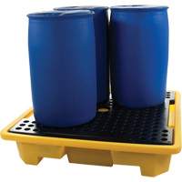 4-Drum Spill Pallet, 66 US gal. Spill Capacity, 57.5" x 57.5" x 12" EastCoast Offshore Supplies