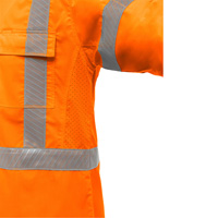Chemise de travail &agrave; manches longues et X au dos Bisley avec X-Airflow, Poly-coton, Petit, Orange haute visibilit&eacute; EastCoast Offshore Supplies