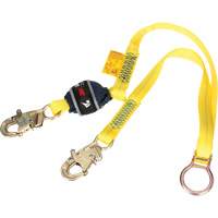 Tie-Back Web Shock-Absorbing Lanyard, 6', Snap Hook Center, Snap Hook Leg Ends, Polyester EastCoast Offshore Supplies