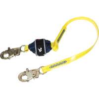 Coated Web Shock-Absorbing Lanyard, 4', Snap Hook Center, Snap Hook Leg Ends EastCoast Offshore Supplies
