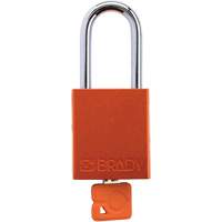 Cadenas de verrouillage de s&eacute;curit&eacute; Velocity Plus, Orange, Cl&eacute;s identiques, Aluminium, Largeur de 1-1/2" EastCoast Offshore Supplies