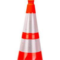 Premium Traffic Cone, 28", Orange, 4" & 6" Reflective Collar(s) EastCoast Offshore Supplies