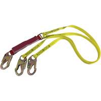 External Energy Absorber Lanyard with 3/4" Hooks, 6', Snap Hook Center, Snap Hook Leg Ends, Polyester EastCoast Offshore Supplies