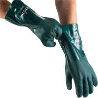 Gants verts &agrave; double enduit, 14" lo, PVC, Doublure en Jersey de coton, 70 mils EastCoast Offshore Supplies