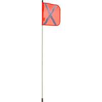 Heavy-Duty Safety Whip, Threaded Mount, 5' High, Orange with Reflective X EastCoast Offshore Supplies