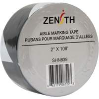 Aisle Marking Tape, 2" x 108', PVC, Black and White EastCoast Offshore Supplies