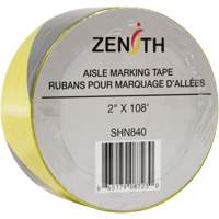 Aisle Marking Tape, 2" x 108', PVC, Black and Yellow EastCoast Offshore Supplies