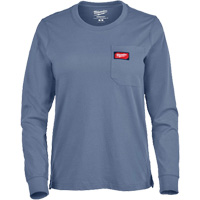 GRIDIRON Long Sleeve Pocket T-Shirt, Women's, X-Small, Blue EastCoast Offshore Supplies