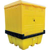 Hard Cover IBC Spill Pallet, 70" L x 70" W x 90" H, 1135 lbs. Load Capacity EastCoast Offshore Supplies