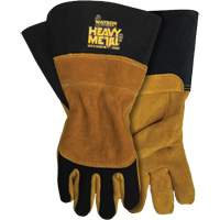 Gants en velours noir de soudage MIG/&agrave; l&eacute;lectrode enrob&eacute;e, Cuir fleur de d'&eacute;lan, Taille Petit EastCoast Offshore Supplies