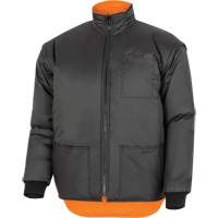 Parka de s&eacute;curit&eacute; d'hiver imperm&eacute;able 7-en-1 5056 Pioneer Yukon, Polyester, Noir/Orange haute visibilit&eacute;, T-petit EastCoast Offshore Supplies