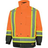 Parka de s&eacute;curit&eacute; d'hiver imperm&eacute;able 7-en-1 5056 Pioneer Yukon, Polyester, Noir/Orange haute visibilit&eacute;, T-petit EastCoast Offshore Supplies