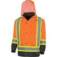 Parka de s&eacute;curit&eacute; d'hiver imperm&eacute;able 7-en-1 5056 Pioneer Yukon, Polyester, Noir/Orange haute visibilit&eacute;, T-petit EastCoast Offshore Supplies