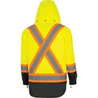 Parka de s&eacute;curit&eacute; d'hiver imperm&eacute;able 7-en-1 5057 Pioneer Yukon, Polyester, Noir/Jaune lime haute visibilit&eacute;, T-petit EastCoast Offshore Supplies