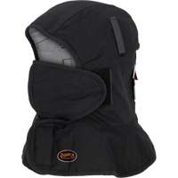 Doublure matelass&eacute;e ignifug&eacute;e Pioneer 765A pour casque de s&eacute;curit&eacute; avec un long cou et embout buccal amovible, Noir/Gris, Coton/FR-Tech/Modacrylique/Nylon EastCoast Offshore Supplies