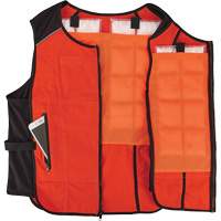 Veste de refroidissement &agrave; changement de phase l&eacute;g&egrave;re avec sachets de recharge Chill-Its 6260, Petit/Moyen, Orange EastCoast Offshore Supplies