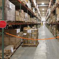 Ensemble de barri&egrave;re &agrave; chaîne magn&eacute;tique pour l'entrep&ocirc;t, Orange EastCoast Offshore Supplies