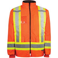 High-Visibility 7-in-1 Jacket, Polyester, High Visibility Orange, X-Small EastCoast Offshore Supplies