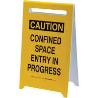 "Caution Confined Space Entry In Progress" Floor Sign, English EastCoast Offshore Supplies
