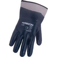 Horizon&reg; Navy Gloves with Pasted Cuffs, Medium, Nitrile Coating, Jersey/Cotton Shell EastCoast Offshore Supplies