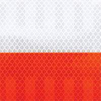 Pellicule souple pour chantiers routiers &agrave; haute intensit&eacute; 382VHIP, 5" la x 150' lo, Orange et blanc EastCoast Offshore Supplies