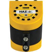 HAZLOK Safety Barrier System, Plastic, Magnetic Mount, 30', Black and Yellow Tape EastCoast Offshore Supplies