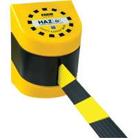 HAZLOK Safety Barrier System, Plastic, Magnetic Mount, 30', Black and Yellow Tape EastCoast Offshore Supplies