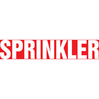 Marqueur de tuyau "Sprinkler", Autocollant, 1" h x 8" la, Blanc/rouge EastCoast Offshore Supplies