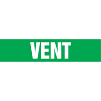 Marqueurs de tuyau "Vent", Autocollant, 4" h x 24" la, Blanc/vert EastCoast Offshore Supplies