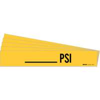 Marqueur de tuyau PSI, Autocollant, 2-1/4" h x 14" la, Noir sur jaune EastCoast Offshore Supplies