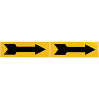 Marqueur de tuyau  Arrow, Autocollant, 2-1/4" h x 7" la, Noir sur jaune EastCoast Offshore Supplies