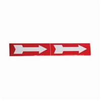 Marqueurs de tuyau avec fl&egrave;ches, Autocollant, 2-1/4" h x 7" la, Blanc/rouge EastCoast Offshore Supplies