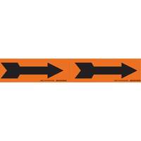 Marqueurs de tuyau avec fl&egrave;ches, Autocollant, 2-1/4" h x 7" la, Noir/orange EastCoast Offshore Supplies