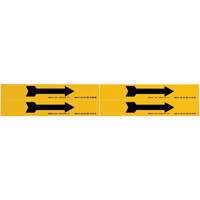 Marqueur de tuyau  Arrow, Autocollant, 1-1/8" h x 7" la, Noir sur jaune EastCoast Offshore Supplies